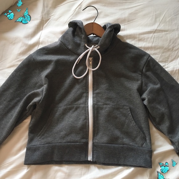 American Apparel Jackets & Blazers - Grey Cropped Sweatshirt